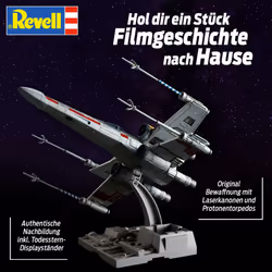 Revell (Bandai original) 01200 Star Wars X-Wing Starfighter (Luke Skywalker) 1:72 Scale Unbuilt/Pre-coloured/Clip-Together (Non-Glue) Plastic Model