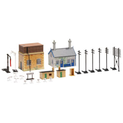 Hornby R8228 OO Gauge Building Extension Pack 2, Model Train Accessories for Adding Scenery & Buildings to Model Railway, Includes: Railway Cottage,