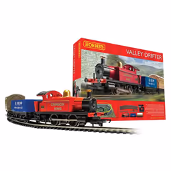 Hornby Train Set - R1270M Valley Drifter Analogue OO Gauge Locomotives Model Railway Train Sets, Starter Electric Model Train ...