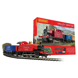 Hornby Train Set - R1270M Valley Drifter Analogue OO Gauge Locomotives Model Railway Train Sets, Starter Electric Model Train Kits - Steam Engine