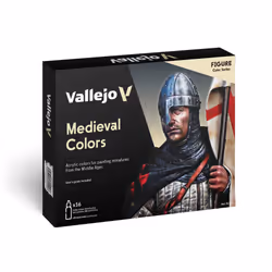 Vallejo Model Color Medieval Colors Acrylic Paint Set - Assorted Colours (Pack of 16),17 ml (Pack of 16)