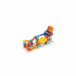VTech Marble Rush Speedway, Construction Toys for Kids with 5 Marbles and 70 Building Pieces, Electronic Marble Run, Colour-Coded Building Toy, 4