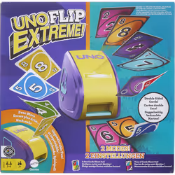 UNO Flip Extreme Card Game for Kids, Adults & Family combines UNO Flip and UNO Extreme in one freat game!, JCH61