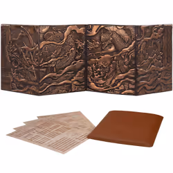 DND DM Screen 5e - D&D Dungeon Master Screen 3D Faux Leather with Customizable Inserts - Dungeons and Dragons GM / Game Maste ...