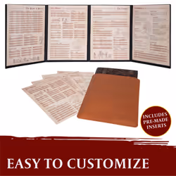 DND DM Screen 5e - D&D Dungeon Master Screen 3D Faux Leather with Customizable Inserts - Dungeons and Dragons GM / Game Master Accessories Gift Man or