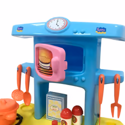 Smoby Mi Cocina Peppa Pig Ecoiffier Children's Kitchen with 13 Accessories, 100% Official License, Boys Girls from 18 Months (1711), Multicoloured,