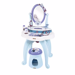 Smoby Disney, Frozen 2 in 1 Hairdressing Table, 10 accessories: 1 stool, 2 flasks, 1 necklace, 1 plastic headband, 3 rings, 1 ...
