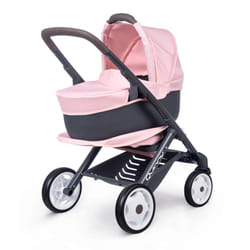 Smoby Maxi Cosi 3 in 1 Multifunctional Pushchair Pink - For Dolls up to 42 cm - Convertible Doll Stroller for Different Needs in the Quinny Design,