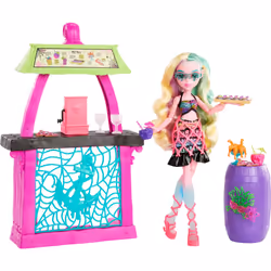 Monster High Doll and Playset, Lagoona Blue Scare-adise Island Snack Shack with Food Accessories and Color Change Drinks, HRP ...