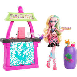 Monster High Doll and Playset, Lagoona Blue Scare-adise Island Snack Shack with Food Accessories and Color Change Drinks, HRP70