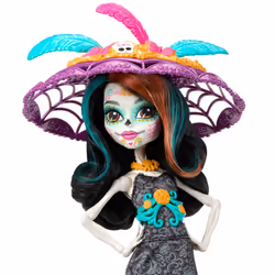 Monster High Doll, Skelita Calaveras D?a De Muertos 2024 Howliday Collectible with La Catrina Hat, Papel Picado Dress, and Displayable Packaging,