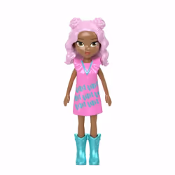 Polly Pocket Playset & 2 Dolls (3-inch), Candy Style Fashion Drop Vending Machine, 2-Stories, 35+ Pieces of Furniture, Clothes & Accessories, HKW12