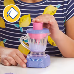 Baby Alive Magical Mixer Baby Doll Blueberry Blast with Blender Accessories, Drinks, Wets, Eats, Black Hair Toy for Children Aged 3 and Up