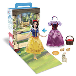 Disney Store Official Snow White Story Doll, Snow White and the Seven Dwarfs, 28cm/11?, With Apples, 2 Outfits, Accessories, Colouring & Activity Pack