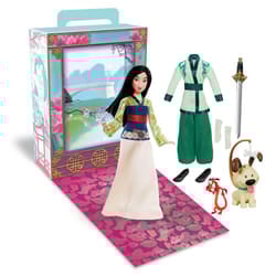 Disney Store Official Mulan Story Doll for Kids, 29cm/11?, With Mushu & Little Brother, 2 Outfits, Accessories, Colouring & Activity Pack and Box that