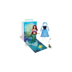 Disney Store Official Ariel Story Doll, The Little Mermaid (1989), 24.5cm/9?, With Flounder, 2 Outfits, Accessories, Colouring & Activity Pack, Box