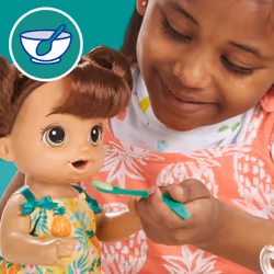 Baby Alive Magical Mixer Baby Doll Tropical Treat with Blender Accessories, Drinks, Wets, Eats, Brown Hair Toy for Children A ...