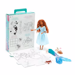Disney Store Official Ariel Story Doll, The Little Mermaid (Live Action 2023), 24.5cm/9?, With Sebastian, 2 Outfits, Accessor ...