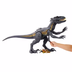 Mattel Jurassic World: Fallen Kingdom Giant Dinosaur Toy, Super Colossal Indoraptor, Swallows Mini Figures, 3 Feet Long Authentic Figure, HKY14