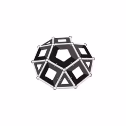 Geomag- 012 - Black & White, 68 Pieces