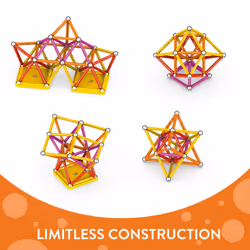 Geomag Classic - 93 Pieces - Magnetic Construction for Children - Green Collection - 100 Percent Recycled Plastic Educational Toys