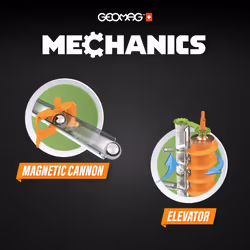 Geomag - Mechanics Gravity Elevator Circuit - Educational and Creative Game for Children - Magnetic Building Blocks, Circuit with Magnetic Blocks,