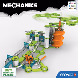 Geomag - Mechanics Gravity Elevator Circuit - Educational and Creative Game for Children - Magnetic Building Blocks, Circuit with Magnetic Blocks,