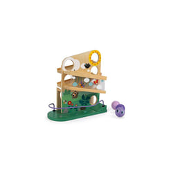 Janod - Wooden Caterpillar Ball Track - Toddler Manipulation and Dexterity Toy - For children from the Age of 1, 08055, Multicolored