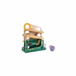 Janod - Wooden Caterpillar Ball Track - Toddler Manipulation and Dexterity Toy - For children from the Age of 1, 08055, Multicolored