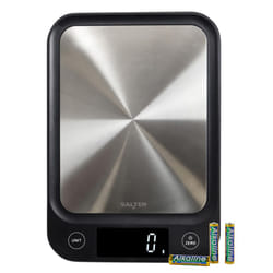 Salter Compact Digital Kitchen Scale - 5kg Capacity, Slim Design Baking & Cooking Food Scale, Stainless Steel Platform, Easy Read LCD Display, Add &