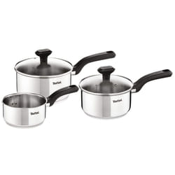 Tefal Comfort Max 3 Peice Stainless Steel Set ? Durable Cookware for Healthy Cooking, Induction Compatible, Ergonomic Stay-Cool Handle, Dishwasher and