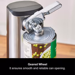 Morphy Richards 3-in-1 Electric Tin Can Opener, Knife Sharpener and Bottle Cap Remover, Magnetic Lid Holder, Hands Free, Safe Cleaning, Automatic