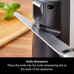 Morphy Richards 3-in-1 Electric Tin Can Opener, Knife Sharpener and Bottle Cap Remover, Magnetic Lid Holder, Hands Free, Safe Cleaning, Automatic