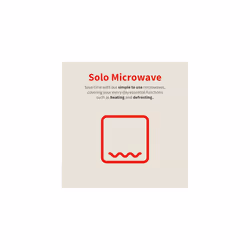 Sharp R20DKM 20L Solo Microwave Oven, 800W, Black