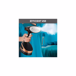 Tefal Access Steam+ Handheld Clothes Steamer, 1600W, 26 g/min Steam, No Ironing Board Needed, 2 Steam Levels, Sanitising Steam, Black & Rose Gold,