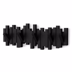 Umbra Sticks Multi Hook Coat Rack - Modern, Unique, Space-Saving Wall Mounted Hanger with 5 Flip-Down Hooks for Hanging Coats ...