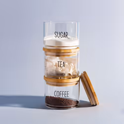 Sass & Belle Tea, Coffee, Sugar Stacking Jars - Set Of 3