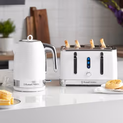 Russell Hobbs Inspire 4 Slice Toaster (Extra wide slots, High lift feature, 6 Browning levels, Frozen/Cancel/Reheat function with Blue LED