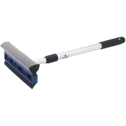 Draper Telescopic Window Cleaning Equipment | 46.55 to 73.5cm Extendable Squeegee with Sponge | 200mm Rubber Blade | Twist and Lock Handle Window