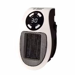 Russell Hobbs RHPH2001 500W Ceramic Plug Heater, Adjustable thermostat, 12 Hour Timer & LED Display, 2 Fan Speeds, 2 Year Gua ...