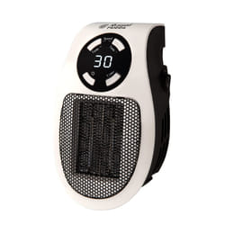 Russell Hobbs RHPH2001 500W Ceramic Plug Heater, Adjustable thermostat, 12 Hour Timer & LED Display, 2 Fan Speeds, 2 Year Guarantee , White