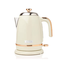 Haden Salcombe Cream Kettle - 1.7L, Rapid Boil, Auto Shut-off, Cordless Base - Lightweight Stainless Steel Electric Kettle, BPA Free - Easy To Use -