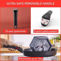Tefal Ingenio Premium Handle, Stainless Steel, Stackable, Removable, 100% Safe, L9863023
