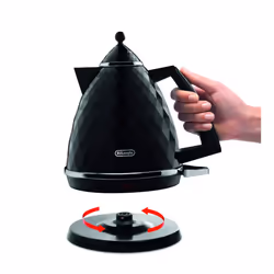 De'Longhi Brilliante Kettle, anti-scale filter, 1.7 Liters, 360? swivel base, KBJ3001BK, Black
