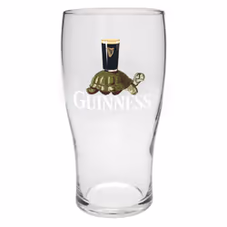 Guinness Official Merchandise Tortoise/Toucan Gilroy 2 Pint Glass Set Transparent