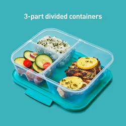 Sistema NEST IT Meal Prep Containers | 1.9 L | Airtight Food Storage Containers with Compartments & Lids | School Lunch Boxes | BPA-Free | Green | 5