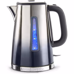 Russell Hobbs Eclipse Stainless Steel & Midnight Blue Ombre 1.7L Electric Cordless Kettle (Quiet & Fast Boil 3KW, Removable w ...