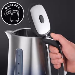 Russell Hobbs Eclipse Stainless Steel & Midnight Blue Ombre 1.7L Electric Cordless Kettle (Quiet & Fast Boil 3KW, Removable washable anti-scale