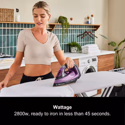 Morphy Richards Turbosteam Steam Iron, Non stick Ceramic Soleplate, 170g Boost, 50g Output, 380ml Water Tank, Anti-Scale and Drip, Auto Shut-off, 3m
