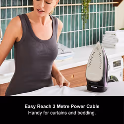 Morphy Richards Turbosteam Steam Iron, Non stick Ceramic Soleplate, 170g Boost, 50g Output, 380ml Water Tank, Anti-Scale and Drip, Auto Shut-off, 3m
